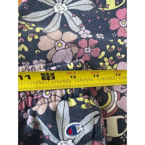 Champion Kids Floral Print Jogger Sweatpants Rainbow Logo Size XL 16 - Picture 11 of 12